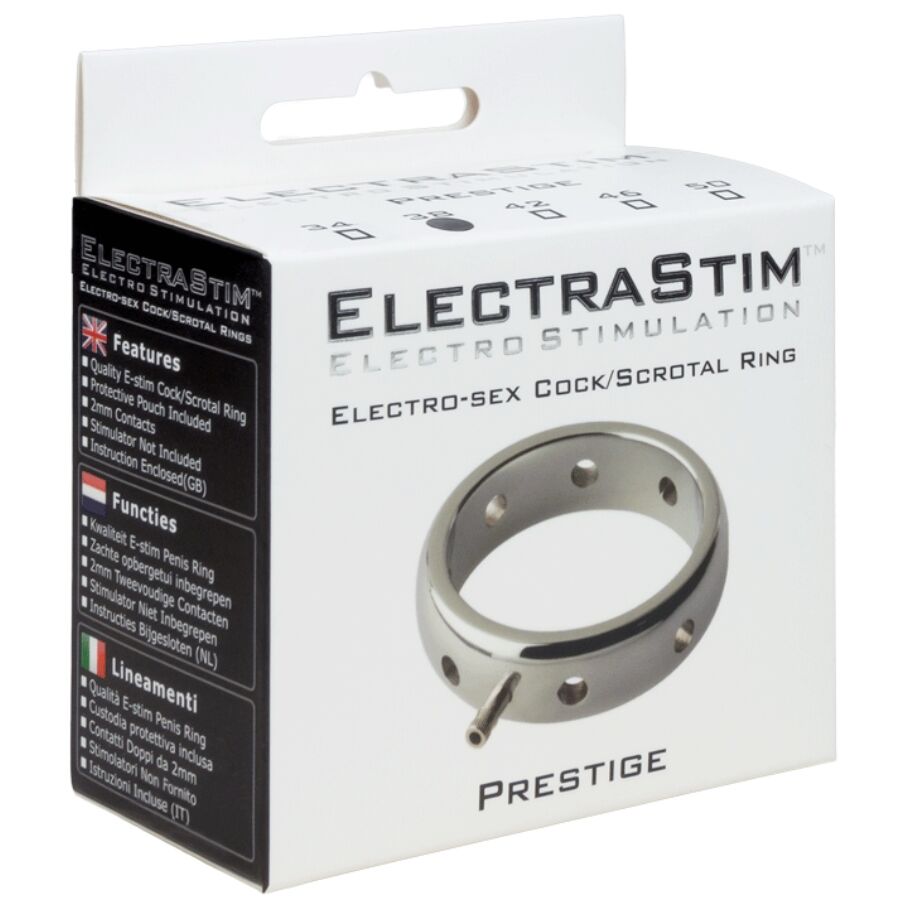 ELECTRASTIM - PRESTIGE ELECTROMAGNETIC METAL PENIS RING 42 MM