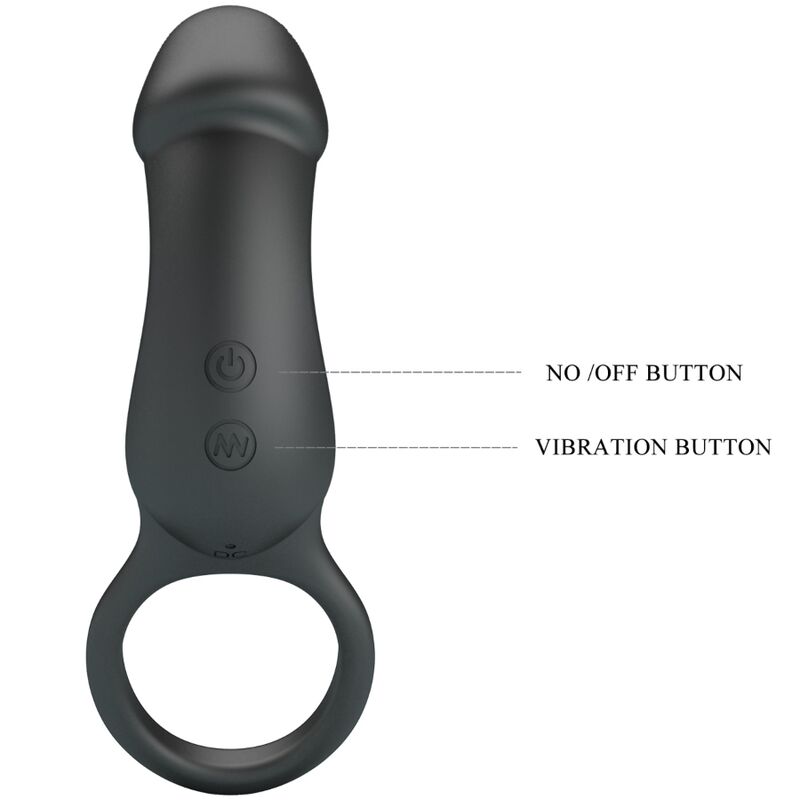 PRETTY LOVE - TRAE RING & VIBRATOR BLACK
