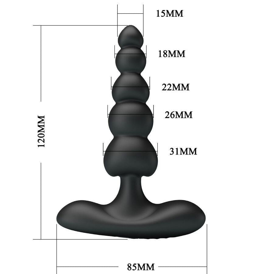 PRETTY LOVE - CORBAN ANAL VIBRATOR 10 VIBRATIONS BLACK
