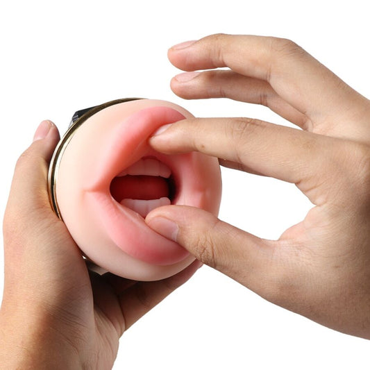 SHEQU - KAY DOUBLE MASTURBATOR WITH DUAL MOUTH AND VAGINA VIBRATION