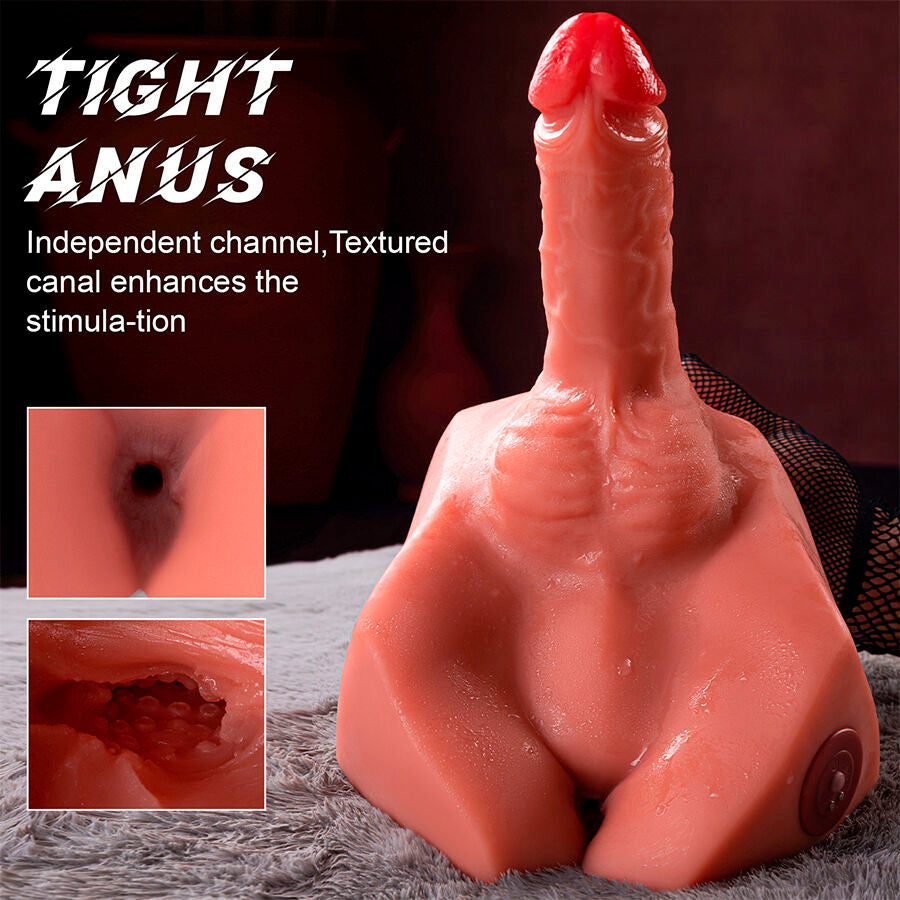 XISE - MICHAEL REALISTIC DILDO AND ANUS MASTURBATOR WITH THRUSTING 15 CM