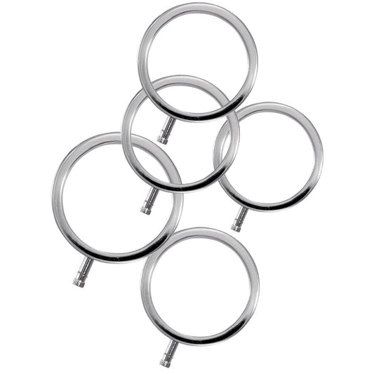 ELECTRASTIM - ELECTRARINGS METAL PENIS RINGS PACK OF 5