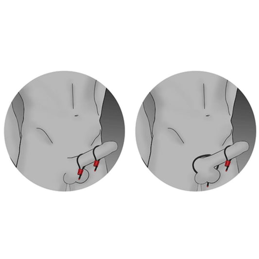 ELECTRASTIM - PRESTIGE ELECTRA LOOPS ADJUSTABLE COCK RINGS RED