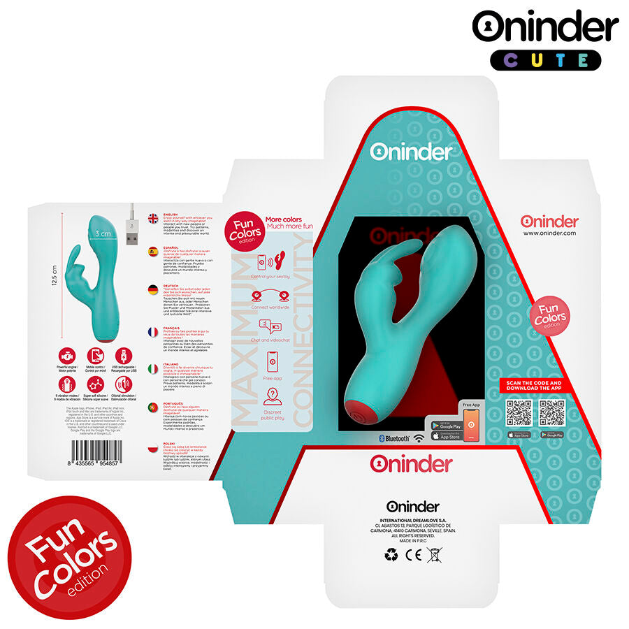 ONINDER CUTE - LOVE BUNNY G-SPOT CLITORAL VIBRATOR - FREE WORLDWIDE APP