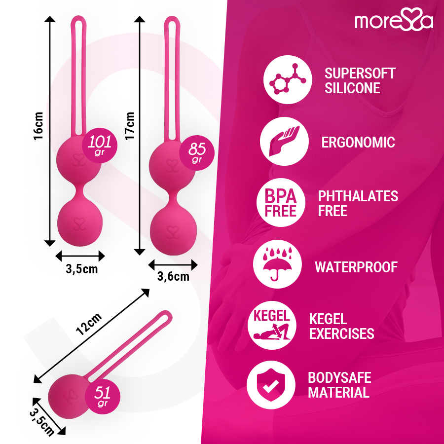 MORESSA - OSIAN SET PREMIUM SILICONE PINK (Osian One - 51 g | Osian Two - 101 g | Osian Three 85 g)