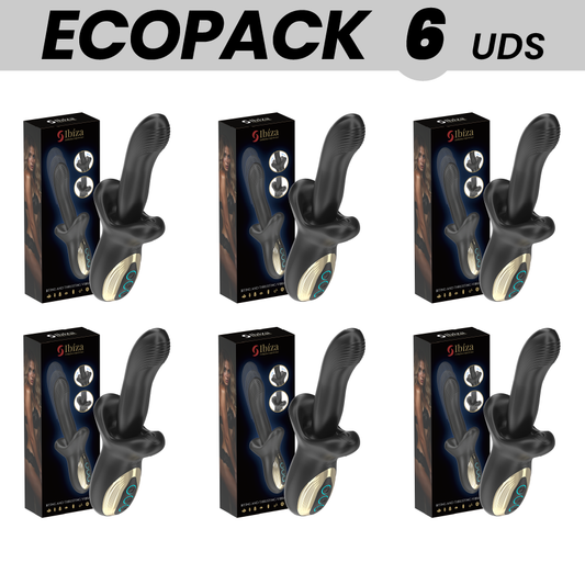 ECOPACKS 6 UNITS  - IBIZA POWERFUL VIBRATOR WITH THRUSTING AND BITING EFFECT